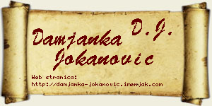 Damjanka Jokanović vizit kartica